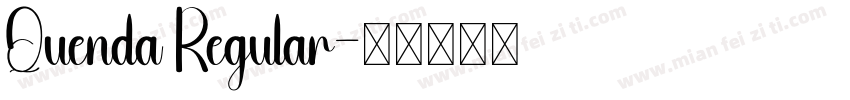Quenda Regular字体转换
